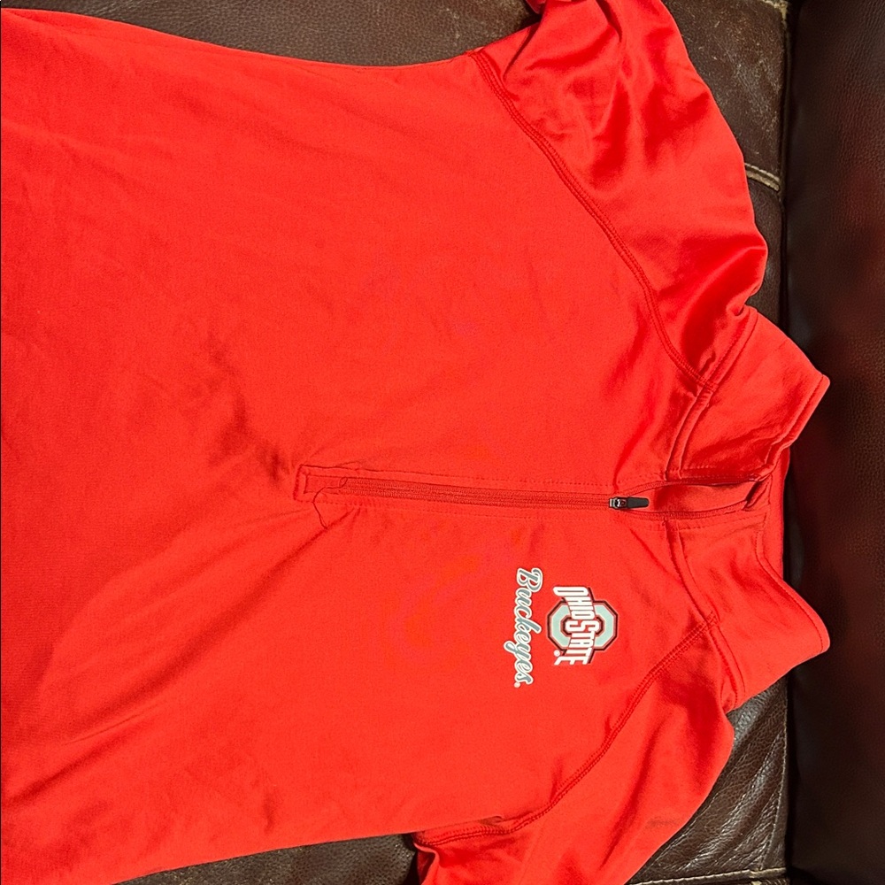 Ohio State Buckeyes Red Quarter-Zip Pullover